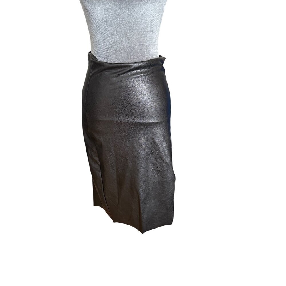 Commando Womens Faux Leather Pencil Skirt Black Size M - Picture 2 of 5
